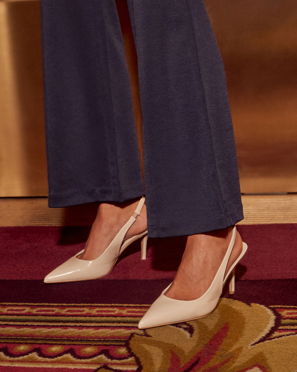 Right Here Slingback Patent Leather Heels-Vogue Logic