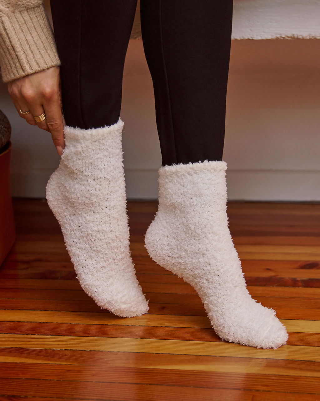 Snowed In Cozy Chenille Socks-Vogue Logic