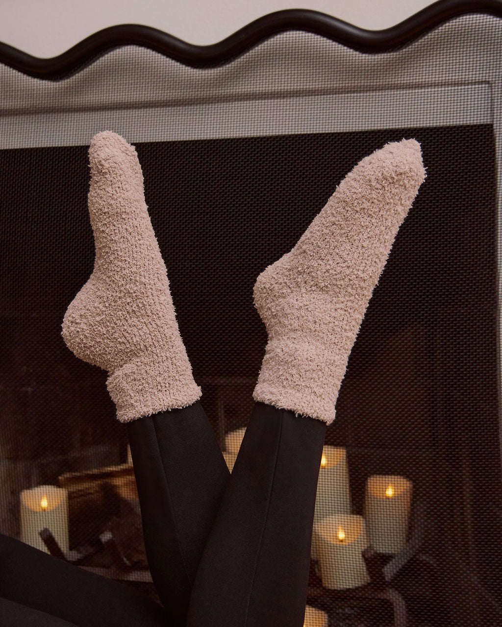 Snowed In Cozy Chenille Socks-Vogue Logic