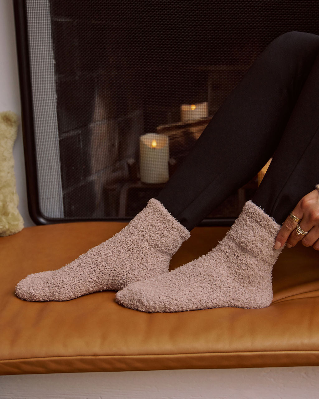 Snowed In Cozy Chenille Socks-Vogue Logic