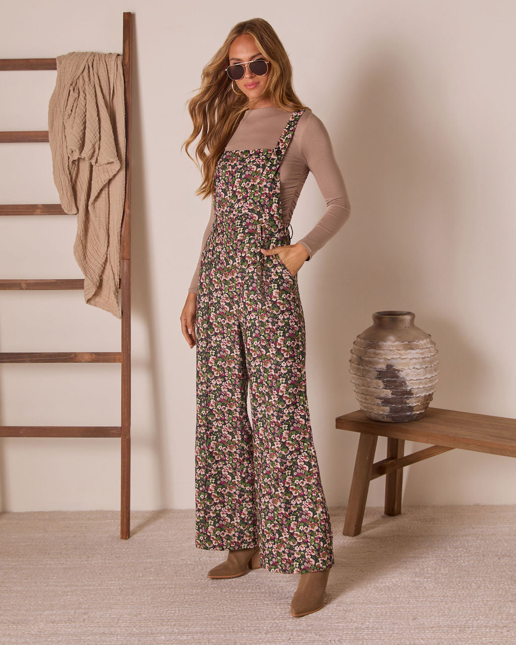 Laurel Muse Printed Overalls-Vogue Logic