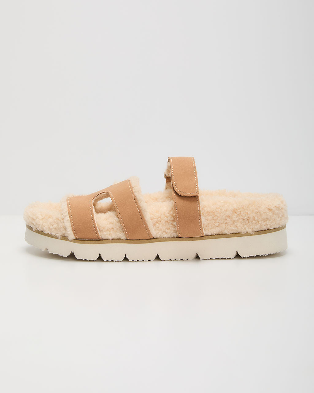 Adelene Sherpa Lined H-Strap Sandal-Vogue Logic