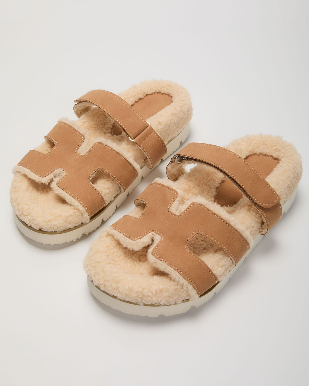 Adelene Sherpa Lined H-Strap Sandal-Vogue Logic