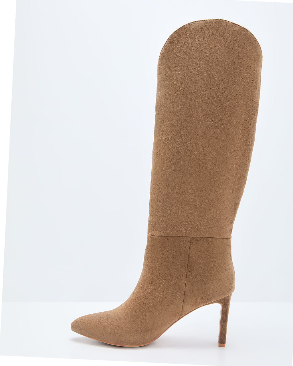 Honeyed Haze Suede Knee High Boots-Vogue Logic