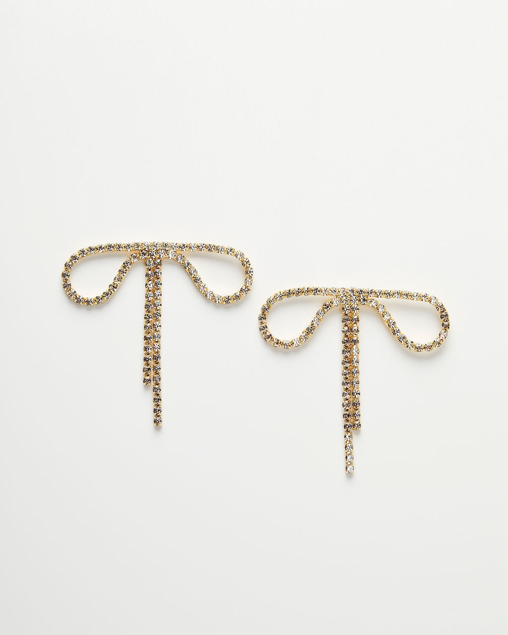 Bristowe Rhinestone Bow Earrings-Vogue Logic