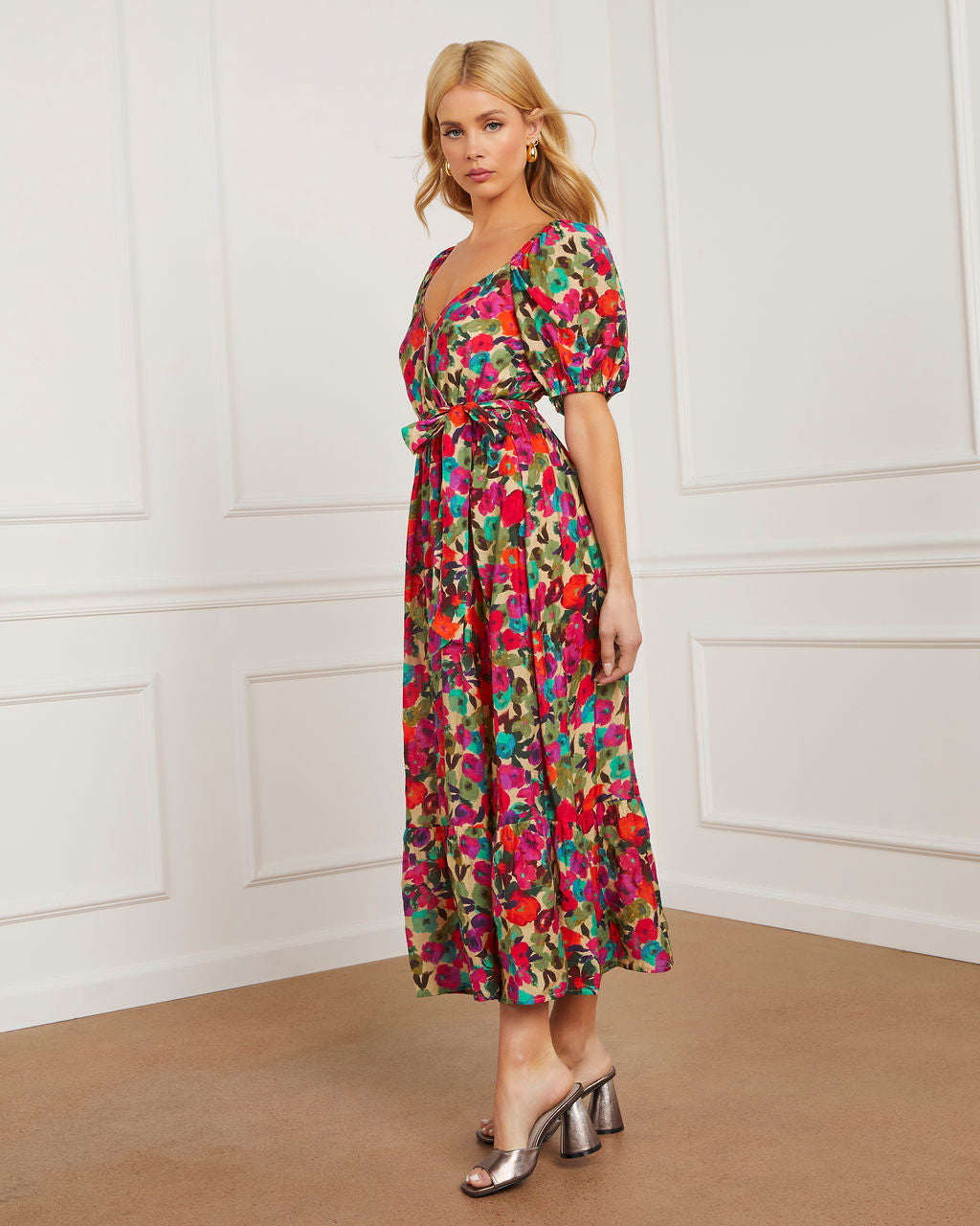 Willa Floral Midi Dress-Vogue Logic