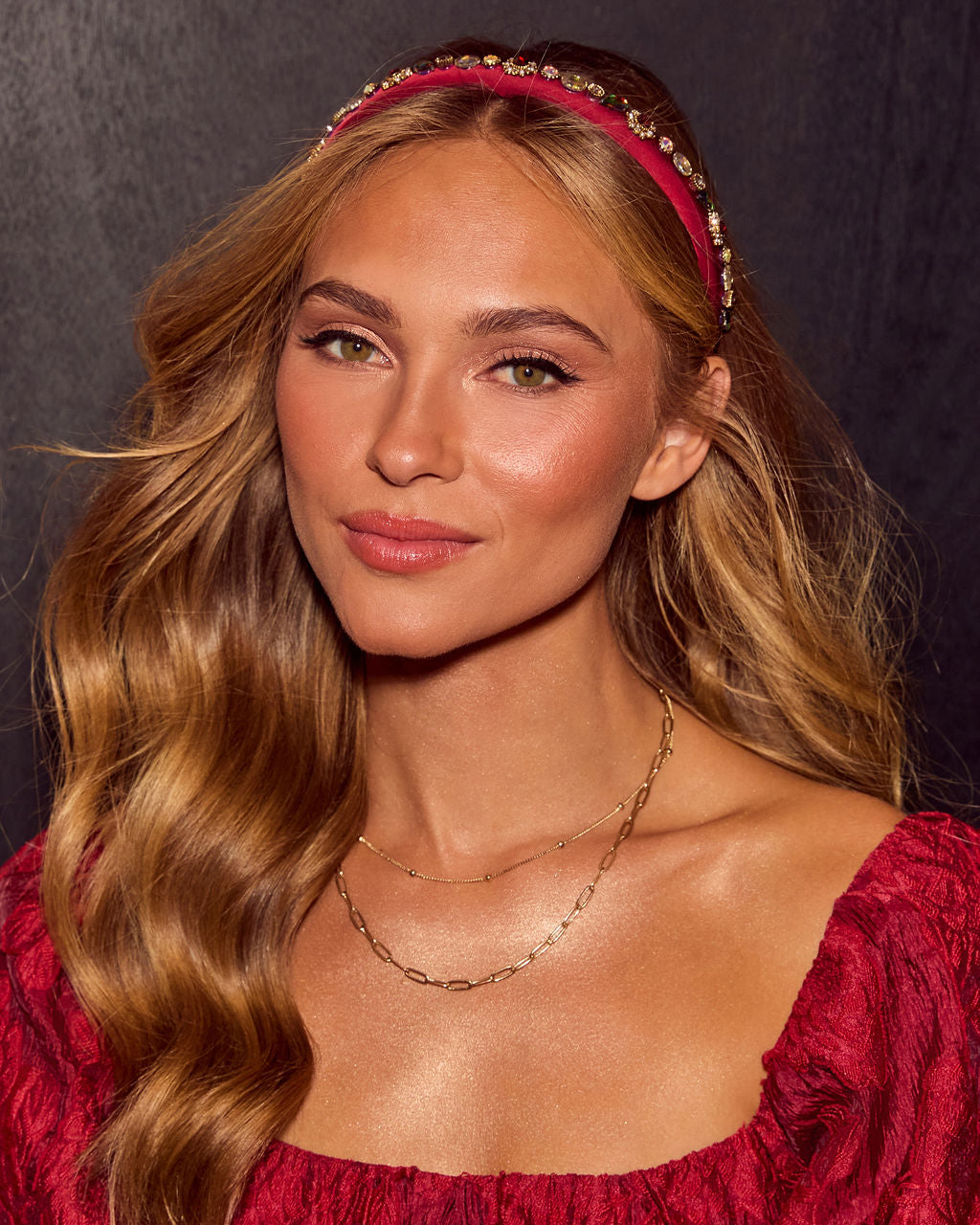 Finishing Touch Embellished Skinny Headband-Vogue Logic