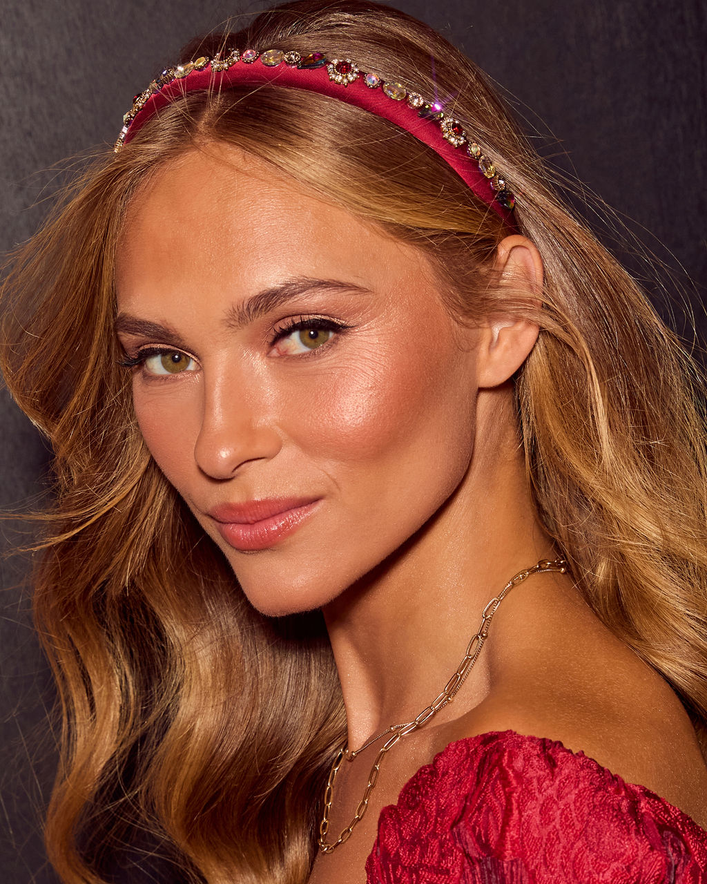 Finishing Touch Embellished Skinny Headband-Vogue Logic