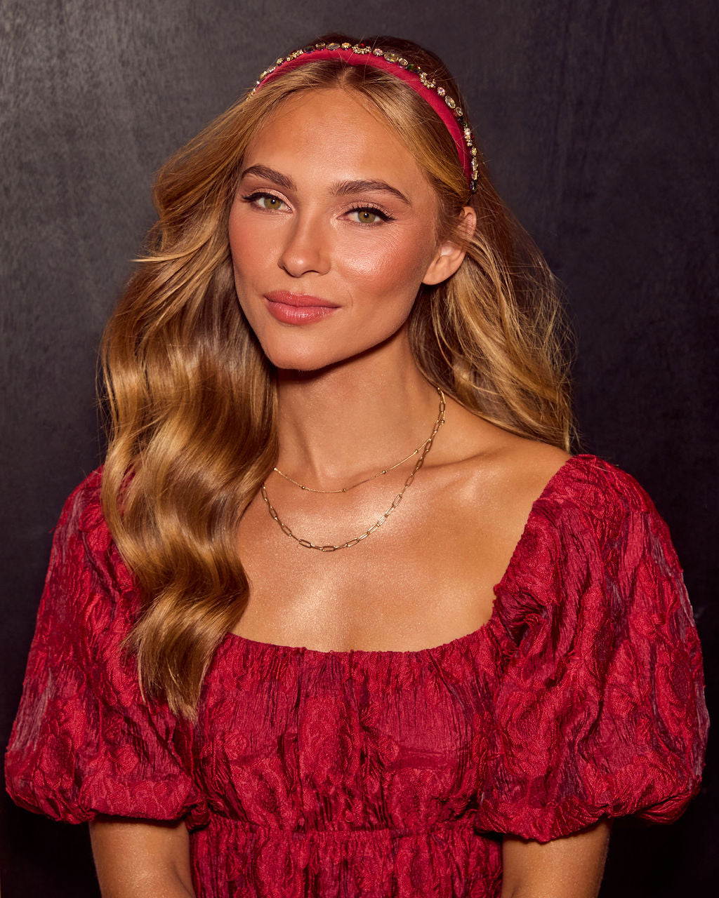 Finishing Touch Embellished Skinny Headband-Vogue Logic