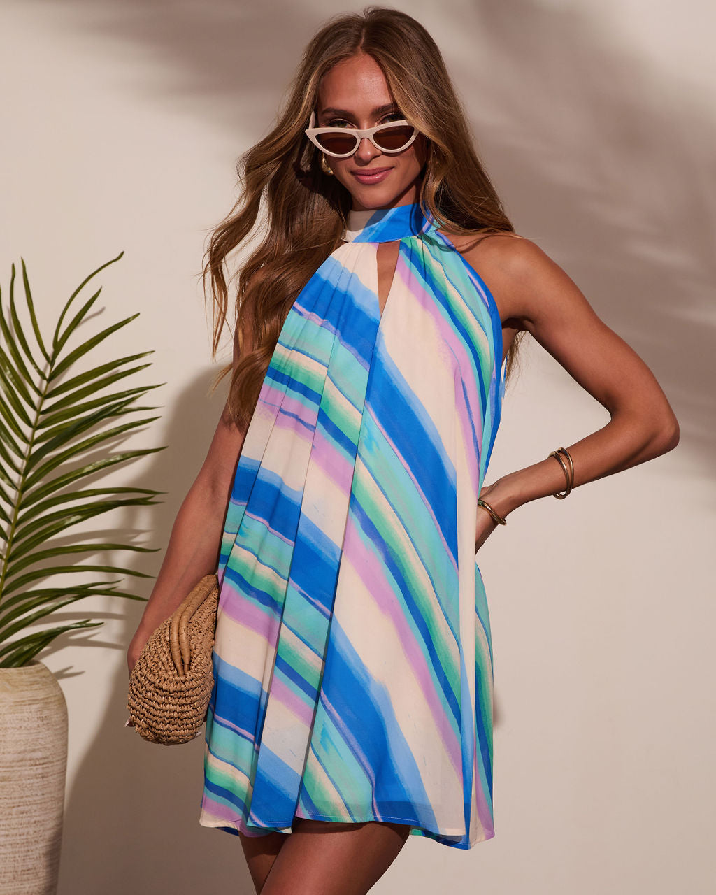 Sweet Havana Mockneck Mini Dress-Vogue Logic