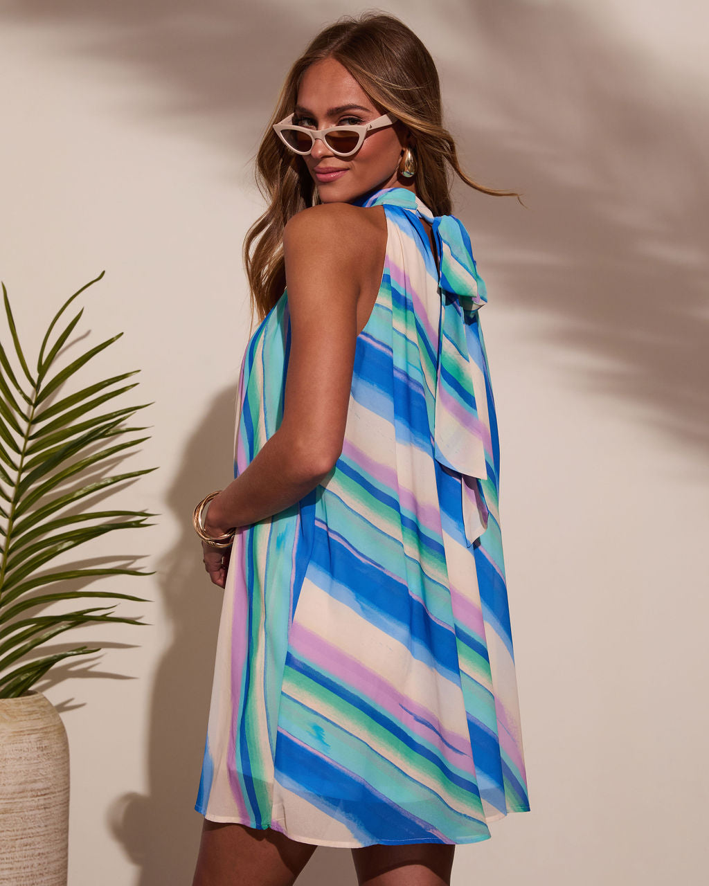 Sweet Havana Mockneck Mini Dress-Vogue Logic