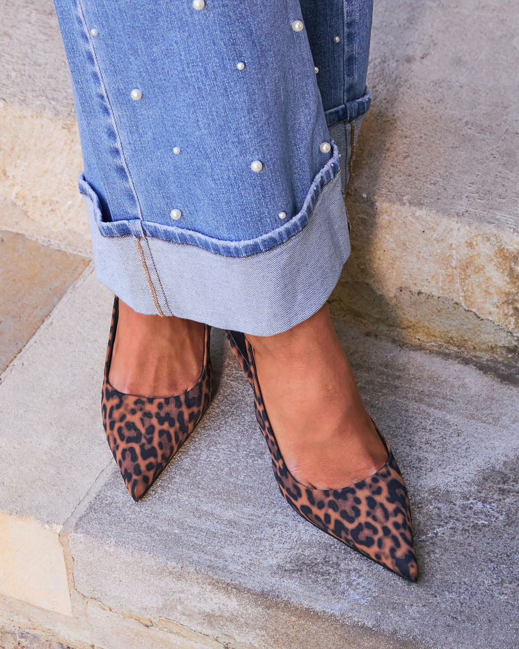 Isaline Leopard Slingback Heels-Vogue Logic