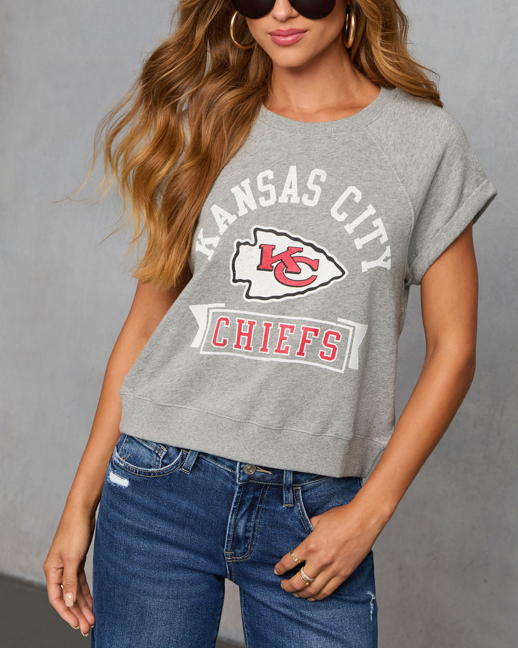 Kansas City Chiefs Zone Short Sleeve Graphic Tee-Vogue Logic