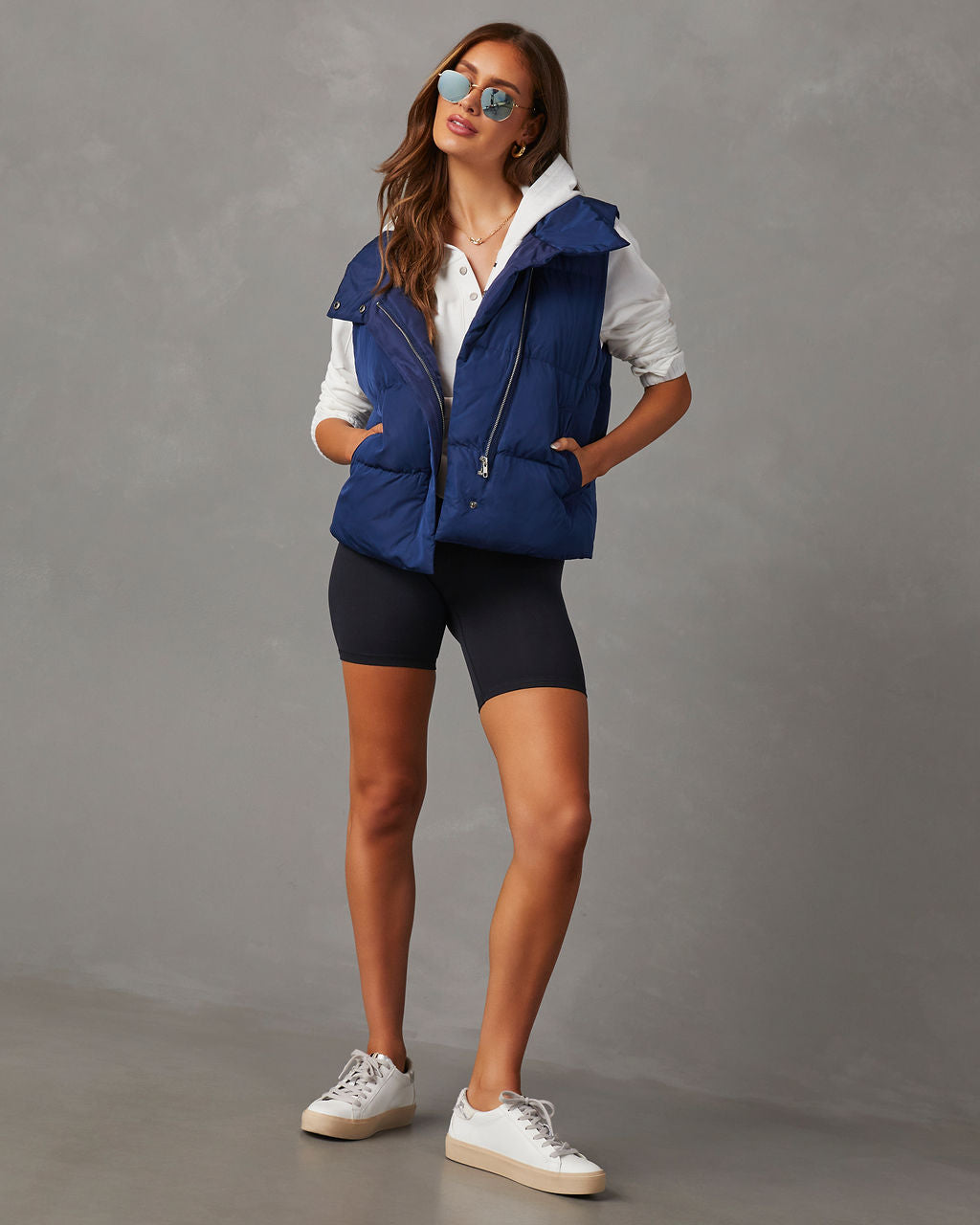Anna Pocketed Puffer Vest-Vogue Logic