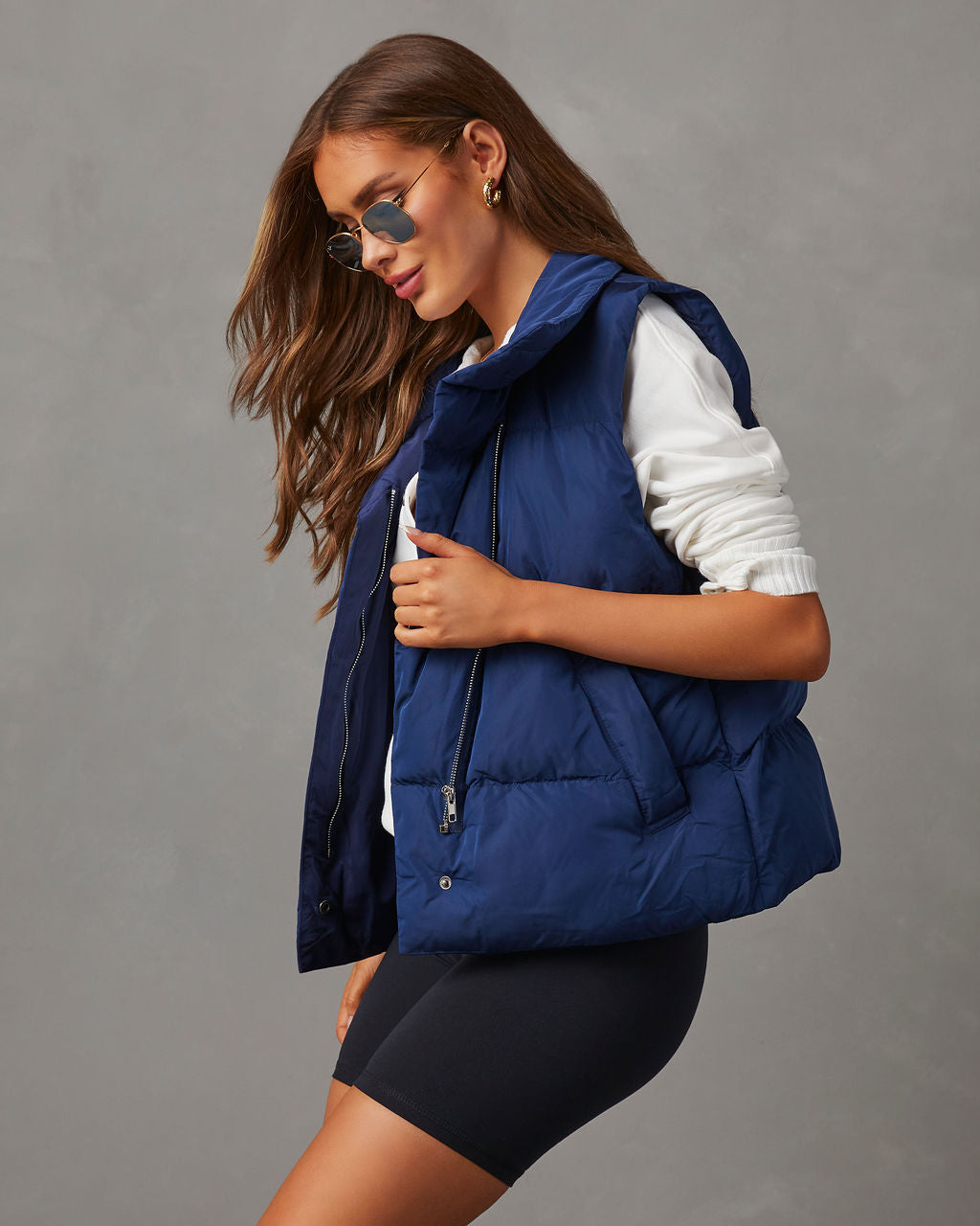 Anna Pocketed Puffer Vest-Vogue Logic