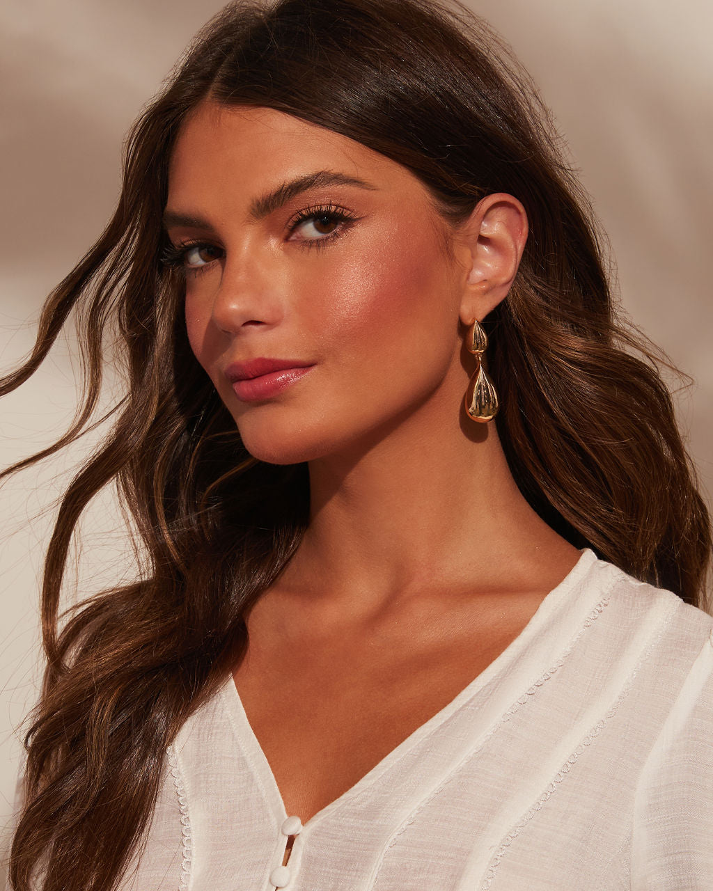 Charmed Dreams Teardrop Tiered Earrings-Vogue Logic