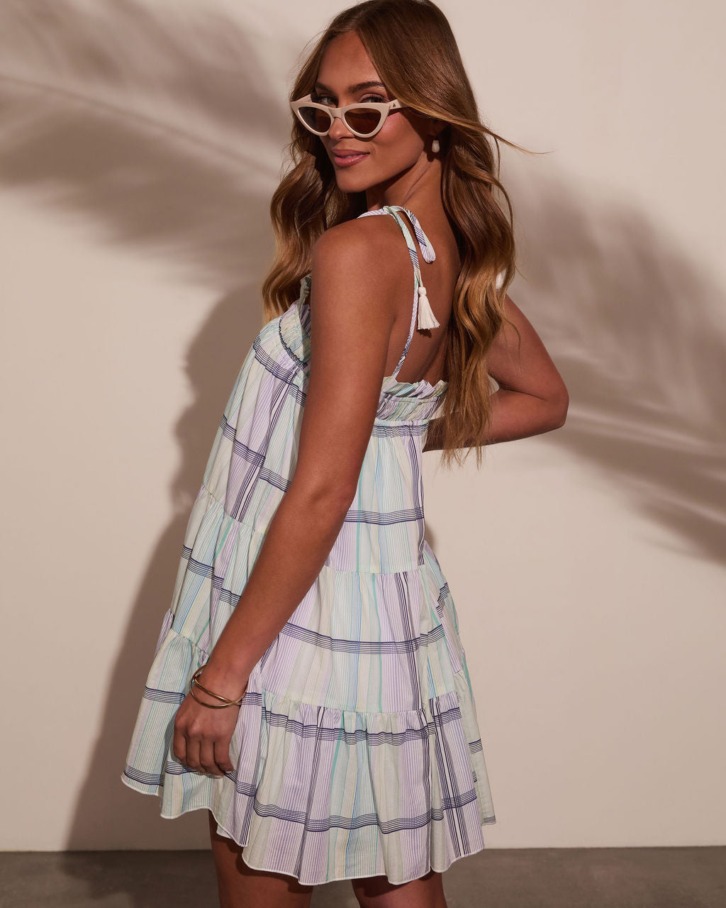 Phoebe Plaid Mini Dress-Vogue Logic