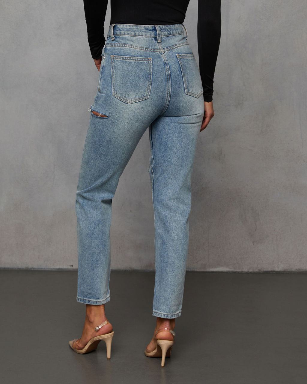 Vara High Distressed Jeans-Vogue Logic