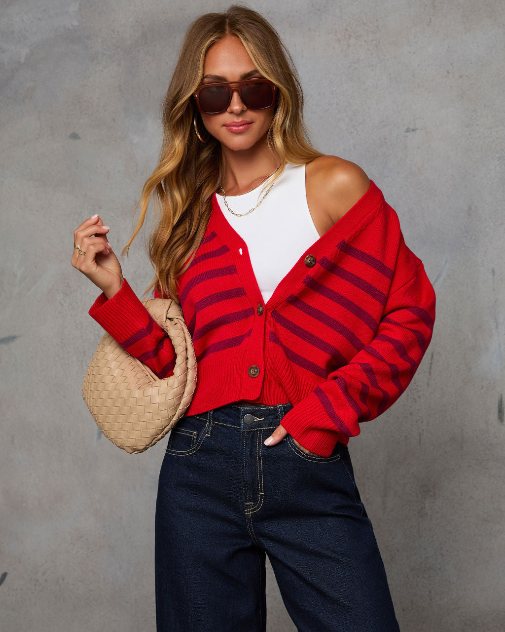 Upper Class Striped Cardigan-Vogue Logic