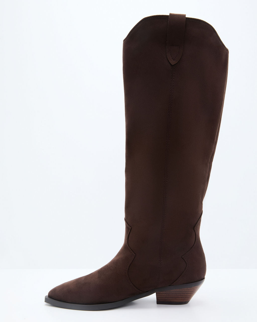 Eylana Suede Western Knee High Boot-Vogue Logic