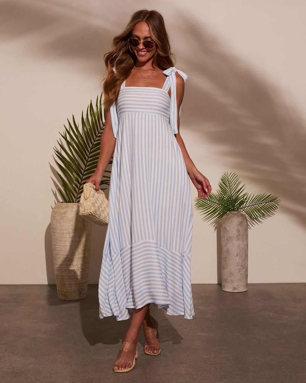 Colene Striped Maxi Dress-Vogue Logic