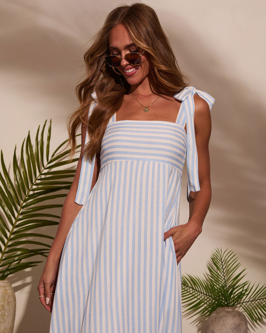 Colene Striped Maxi Dress-Vogue Logic