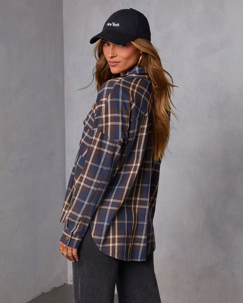 English Ivy Plaid Button Down Top-Vogue Logic