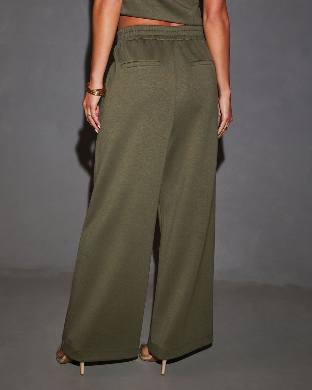 Sage High Rise Trouser Pants-Vogue Logic