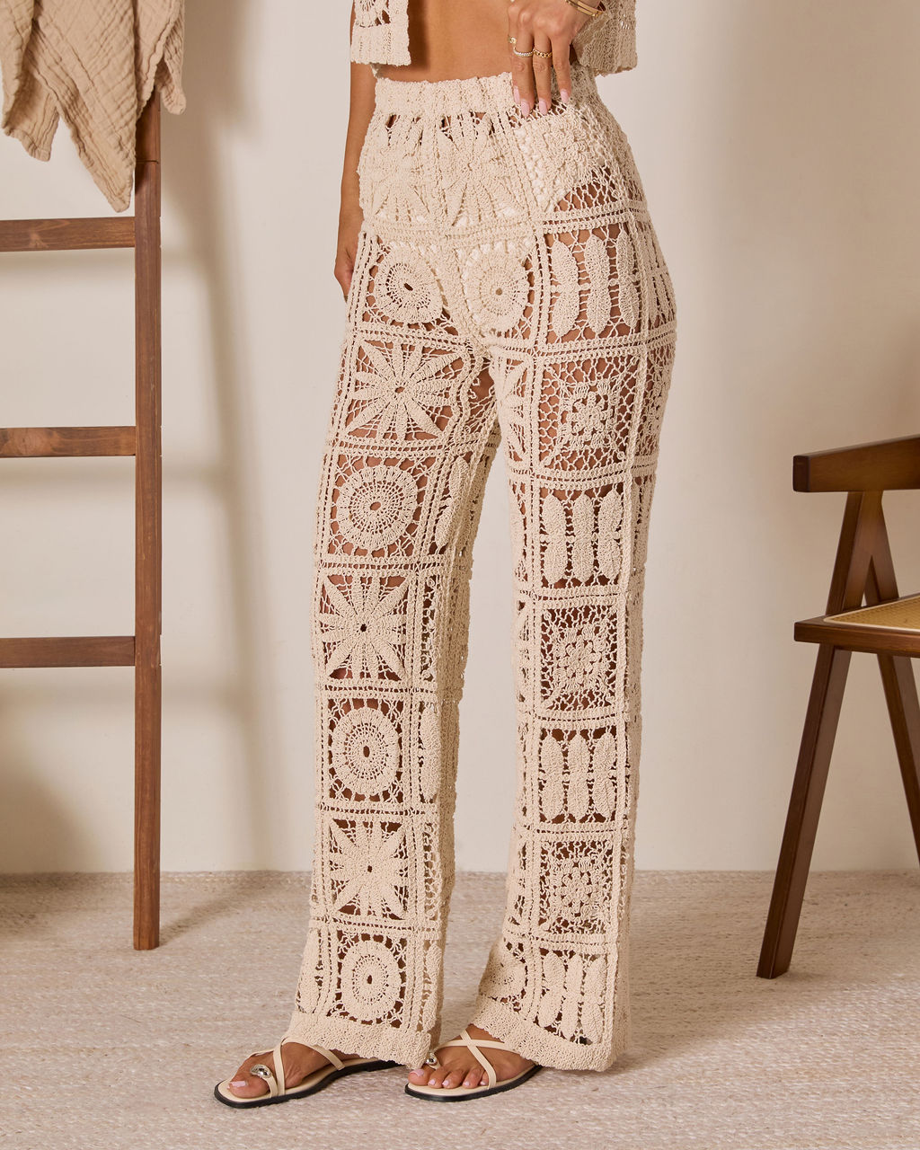 Britlee Crochet Cover Up Pants-Vogue Logic
