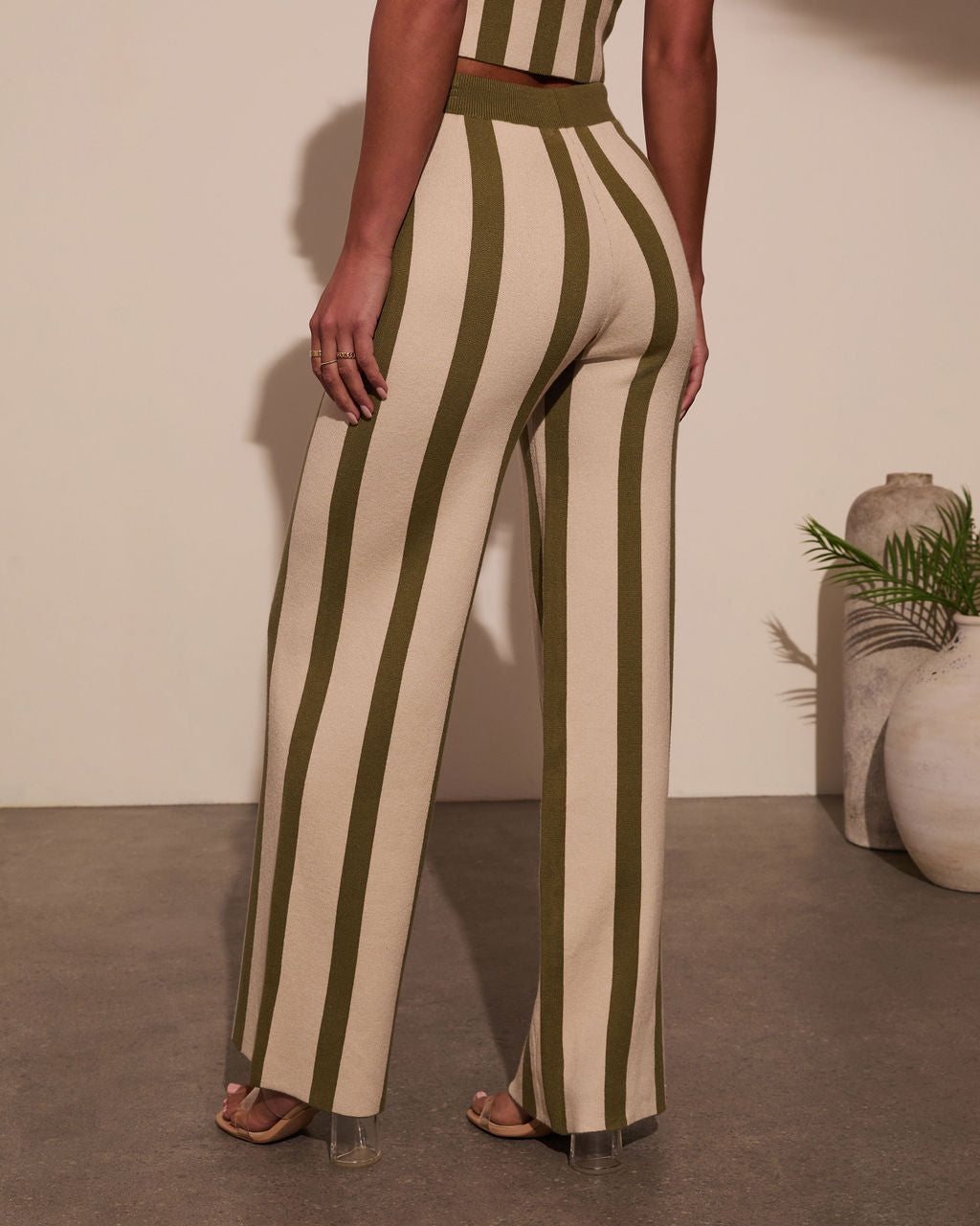 Kayson Striped Flare Pants-Vogue Logic