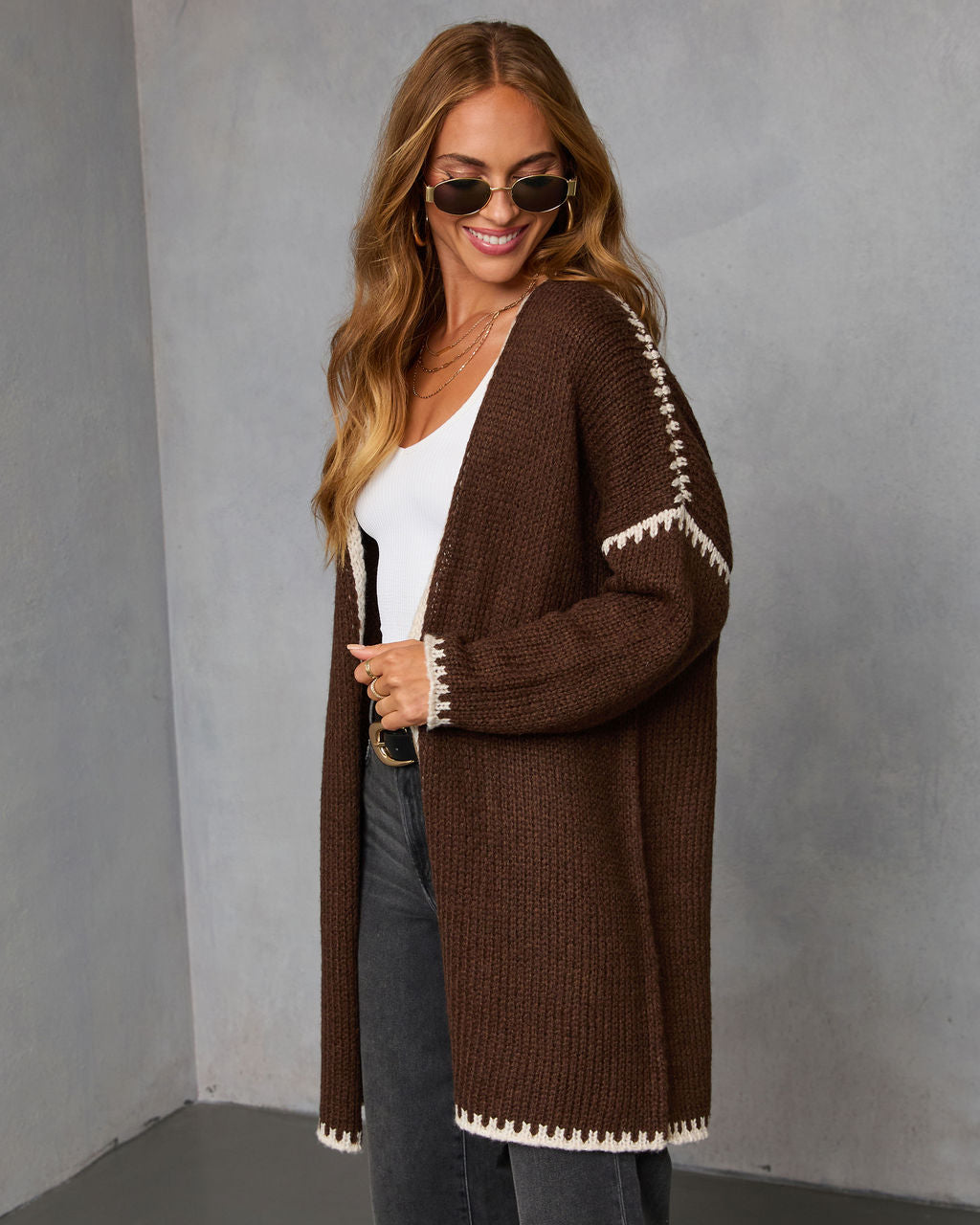 Game Day Tailgate Knit Cardigan-Vogue Logic