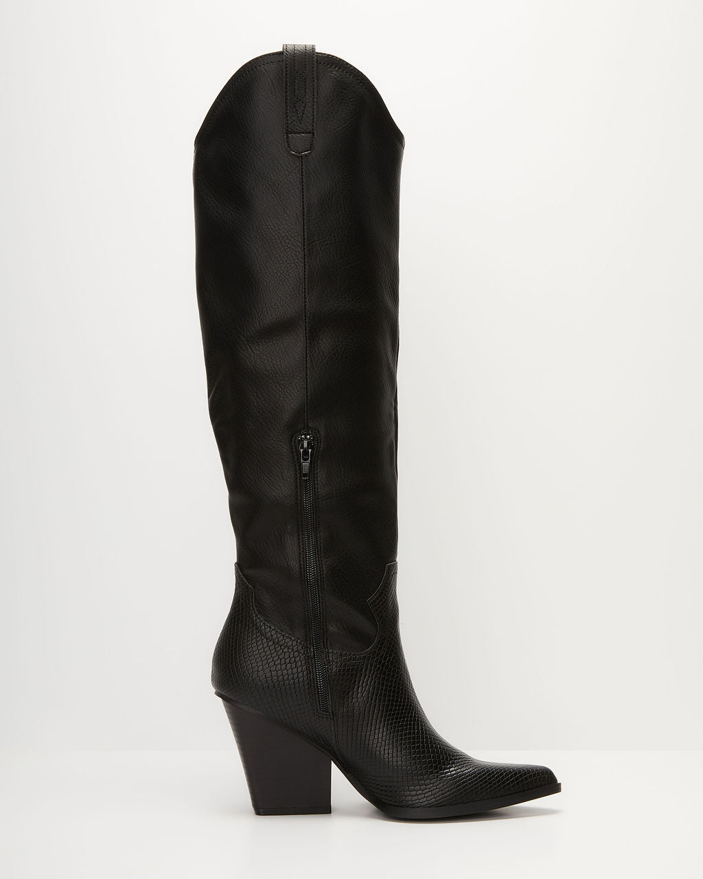 Sandalwood Western Knee High Boots-Vogue Logic