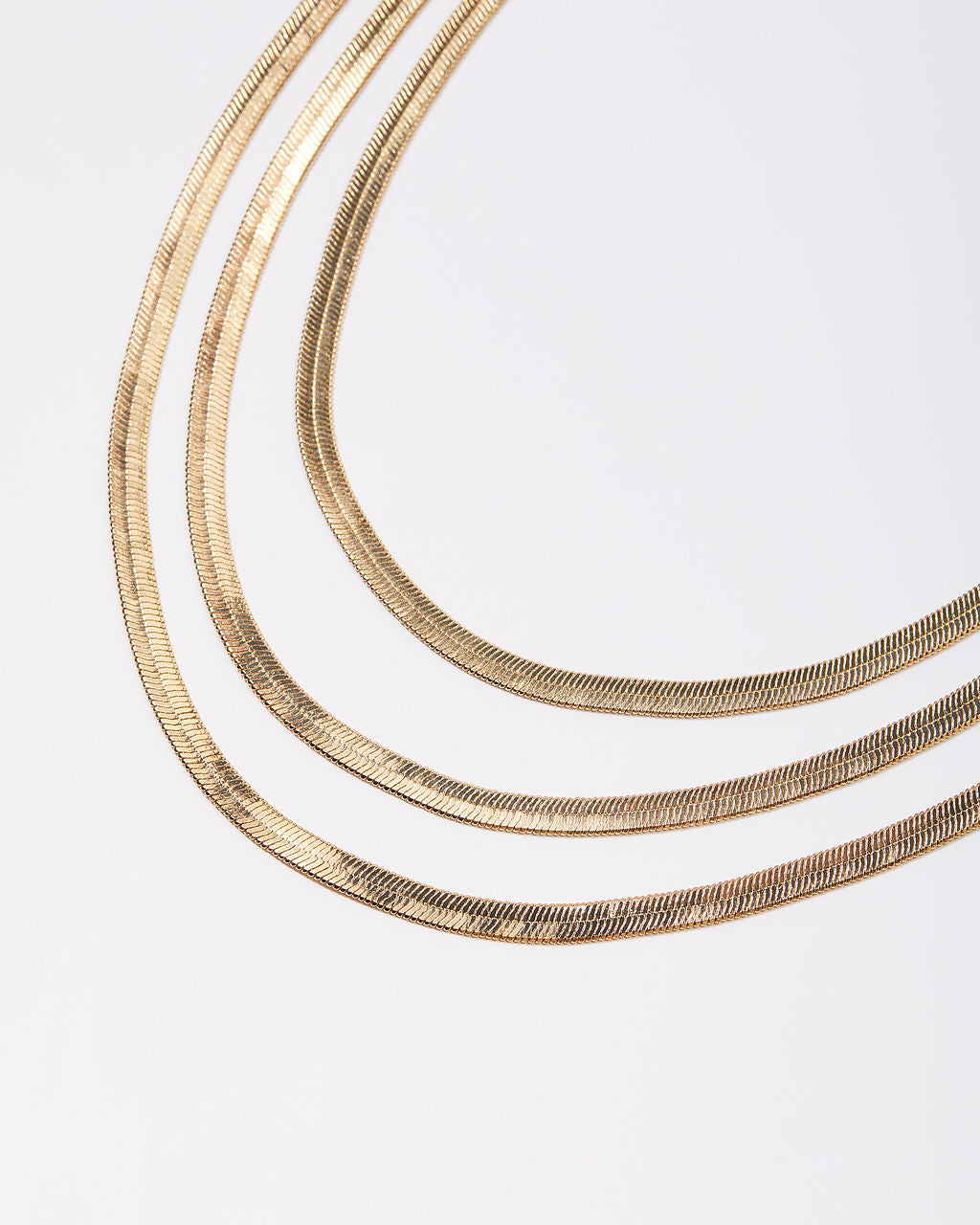 Zoe Layered Herringbone Necklace-Vogue Logic