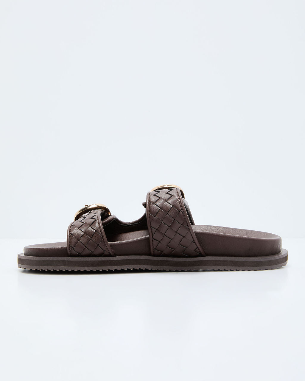 Kaylah Woven Buckle Sandals-Vogue Logic