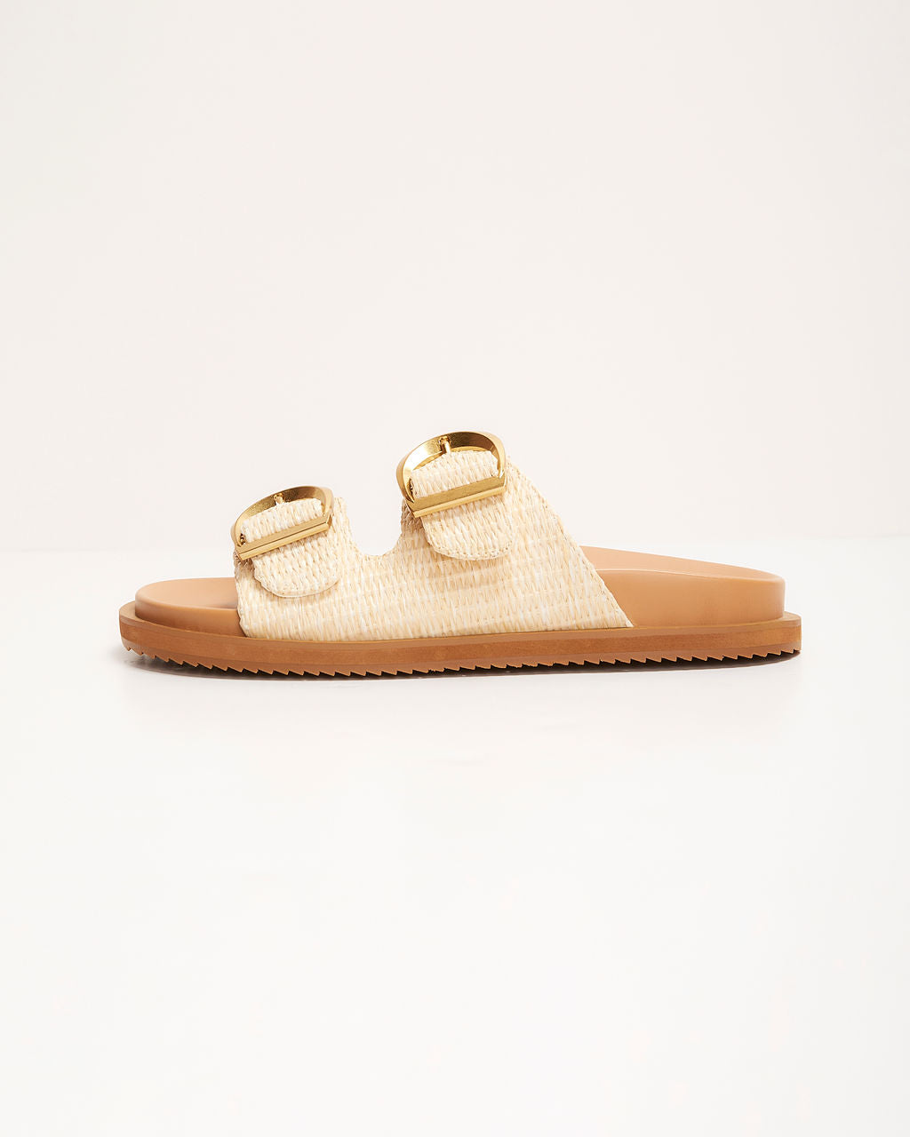 Tayo Raffia Flat Sandals-Vogue Logic