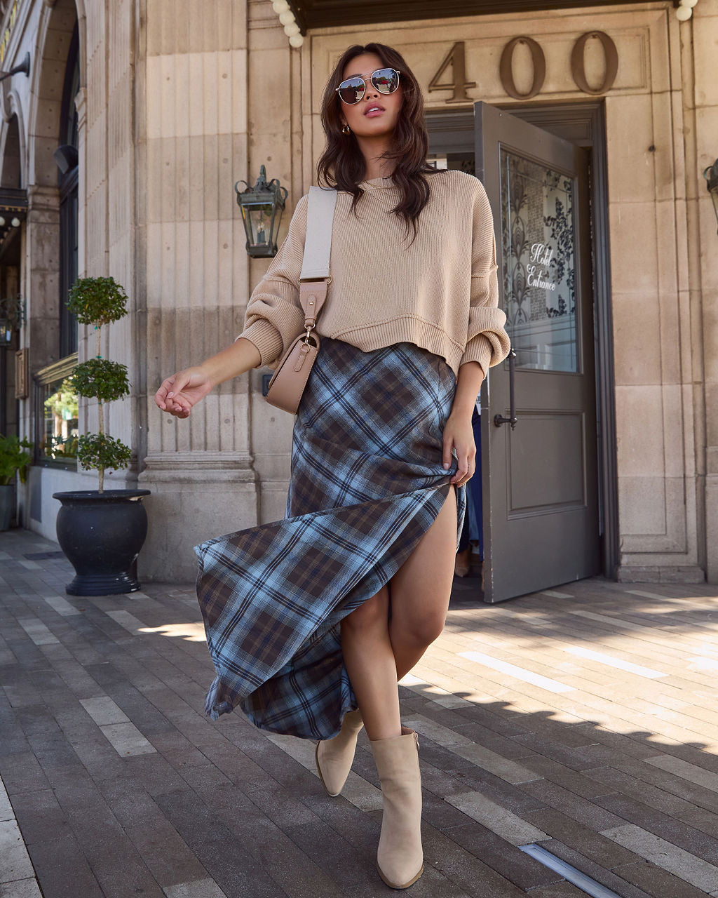 Elouise Cropped Crewneck Sweater-Vogue Logic