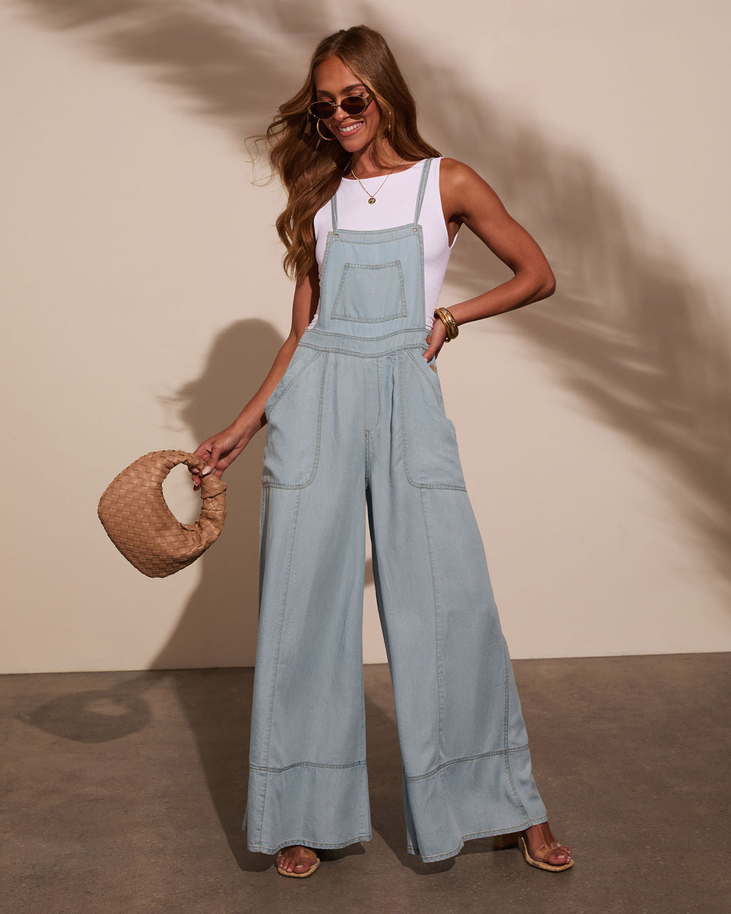Carah Relaxed Chambray Overalls-Vogue Logic