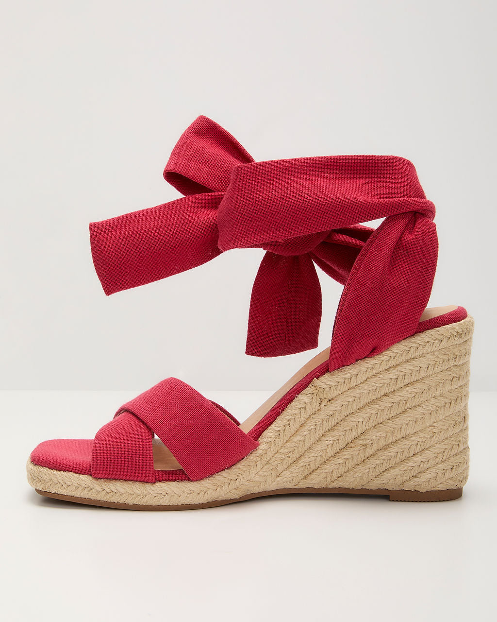 Sundance Wrap Tie Wedge Sandals-Vogue Logic