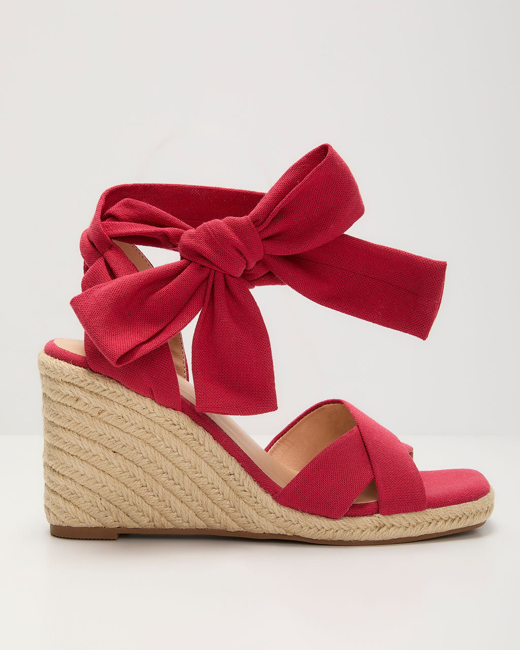 Sundance Wrap Tie Wedge Sandals-Vogue Logic