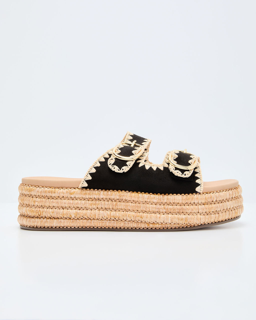 Heidi Woven Platform Sandals-Vogue Logic