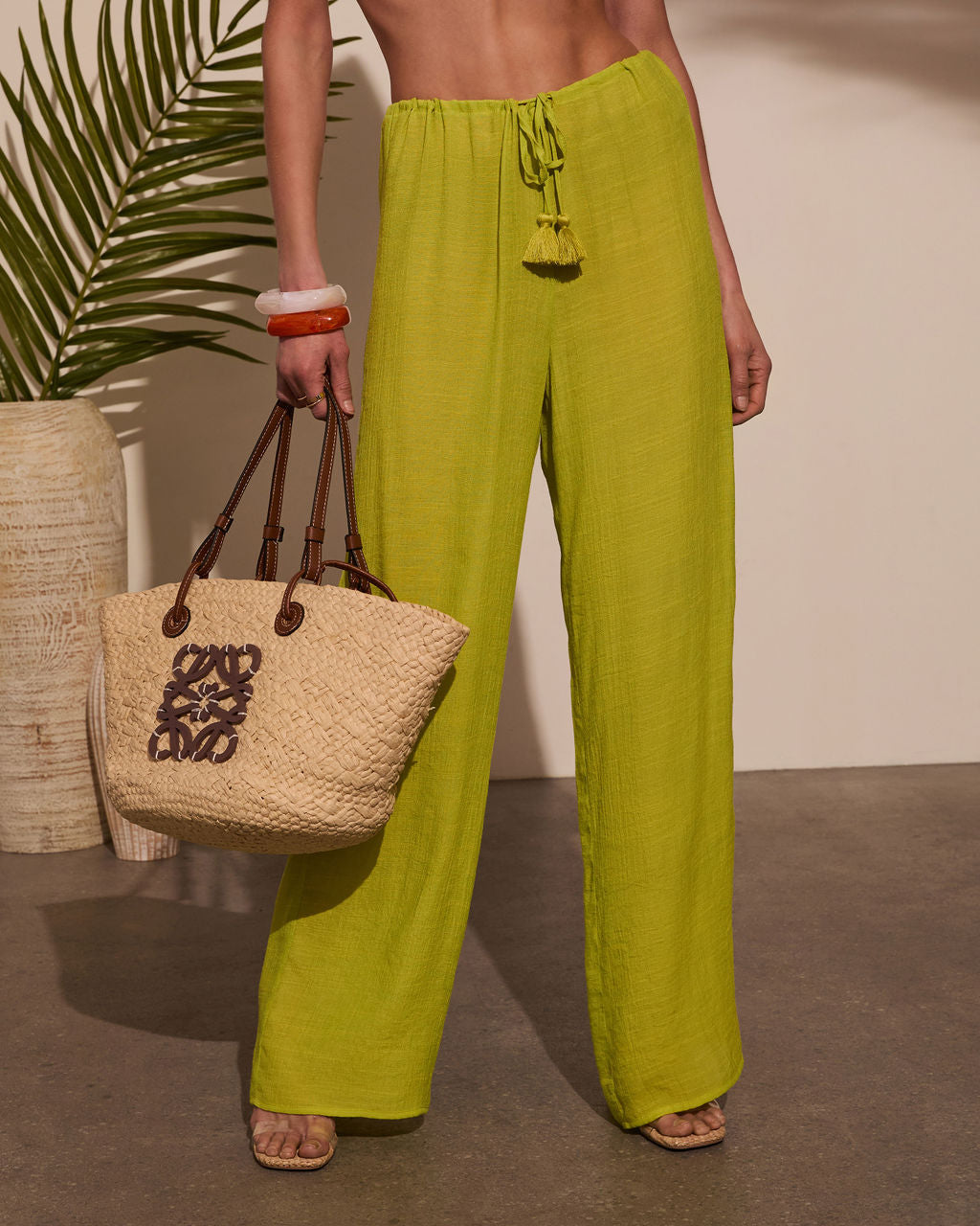 Beach Bound Drawstring Cover Up Pants-Vogue Logic