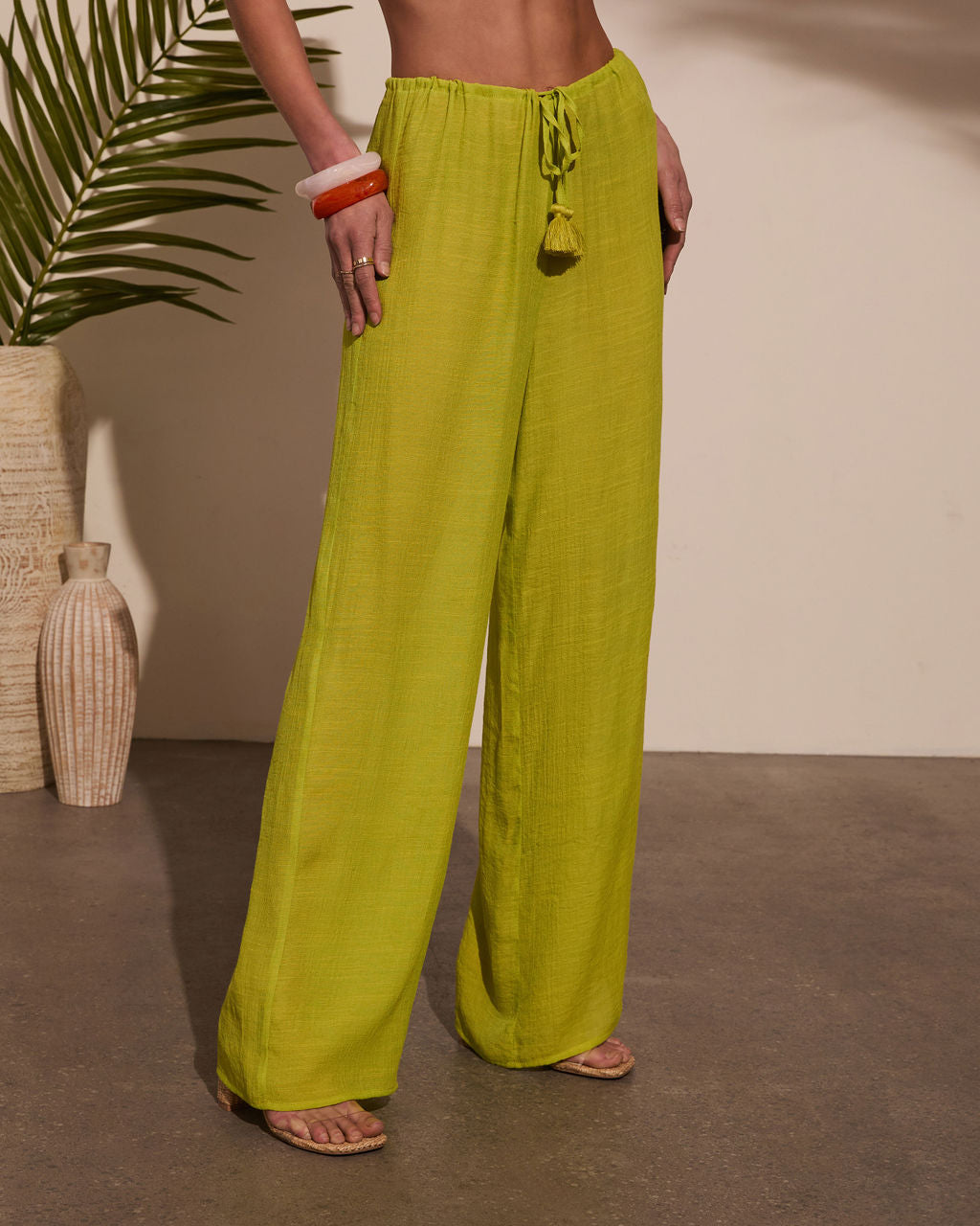 Beach Bound Drawstring Cover Up Pants-Vogue Logic