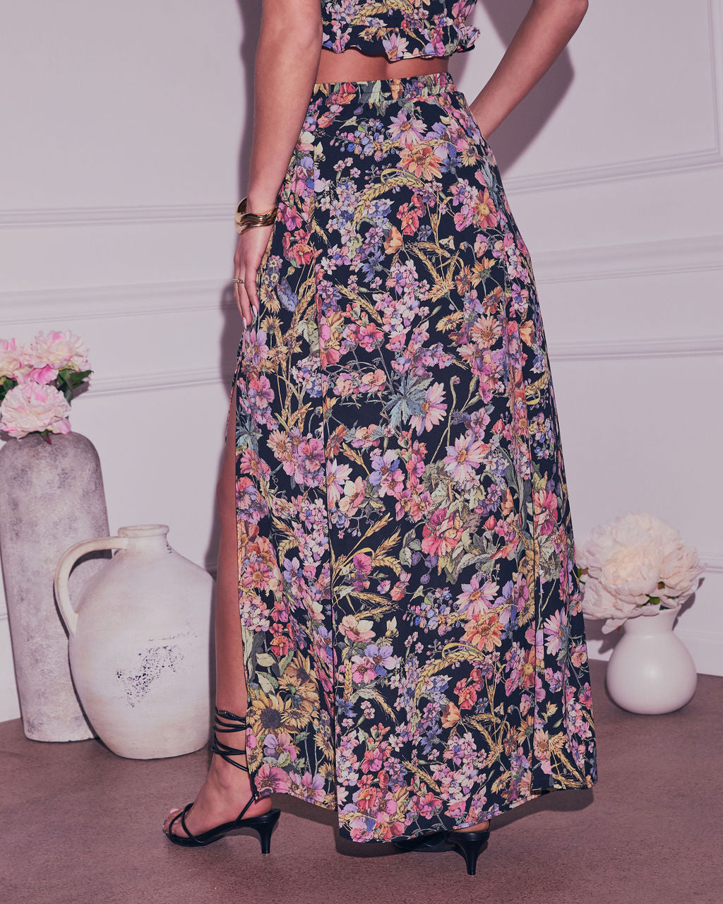 Fresh Take  Floral Maxi Skirt-Vogue Logic