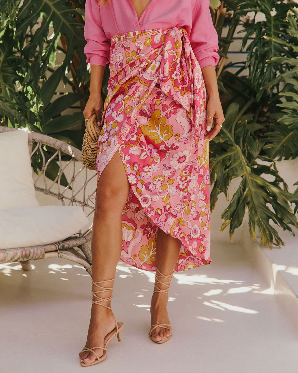 Alissa Floral Wrap Skirt-Vogue Logic