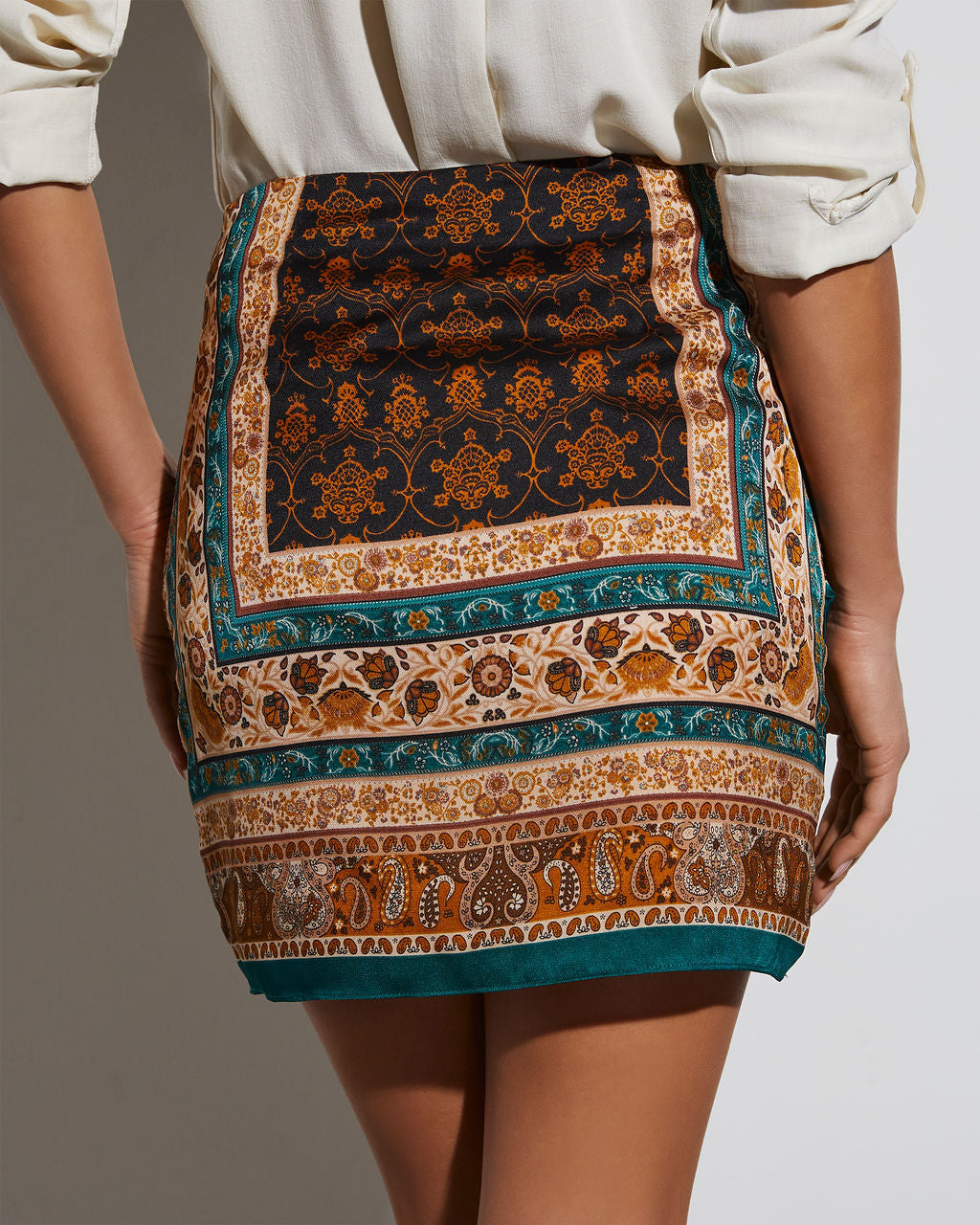 Cairo Printed Mini Skirt-Vogue Logic