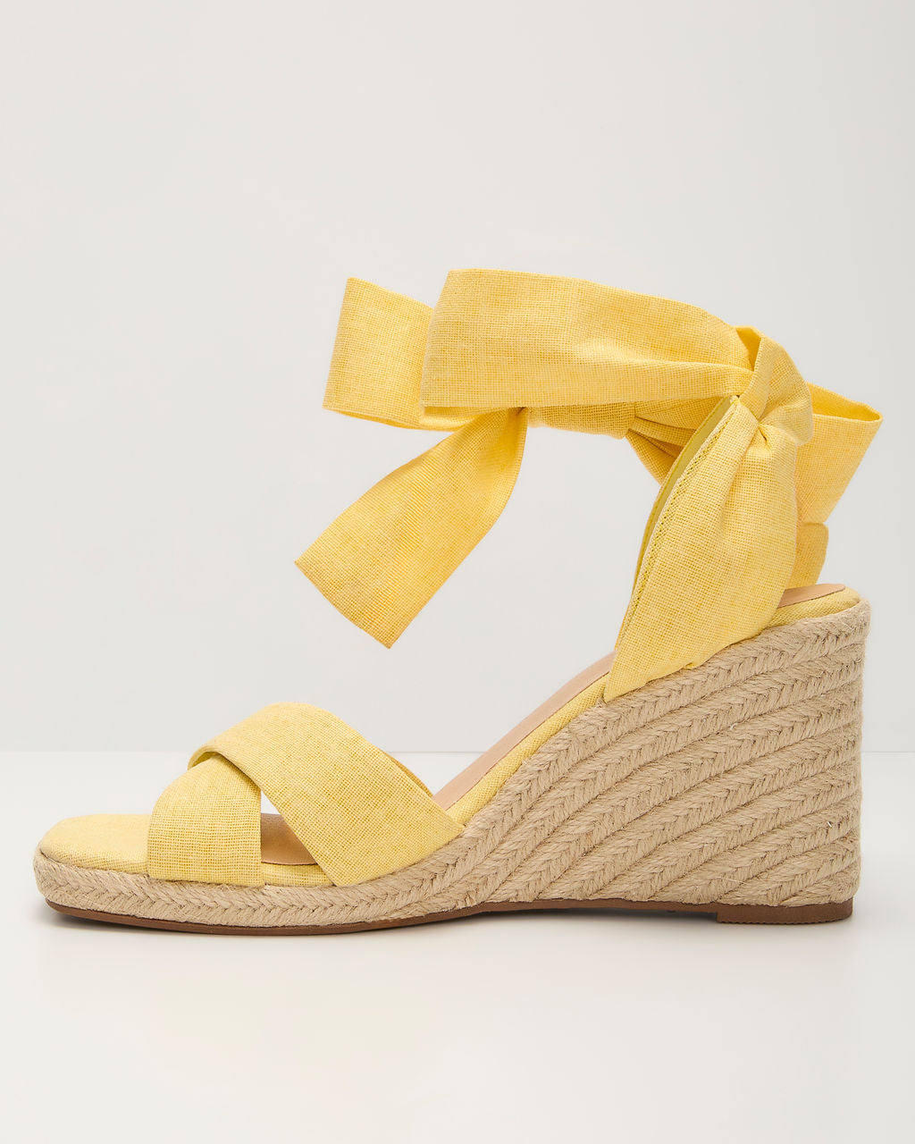 Sundance Wrap Tie Wedge Sandals-Vogue Logic