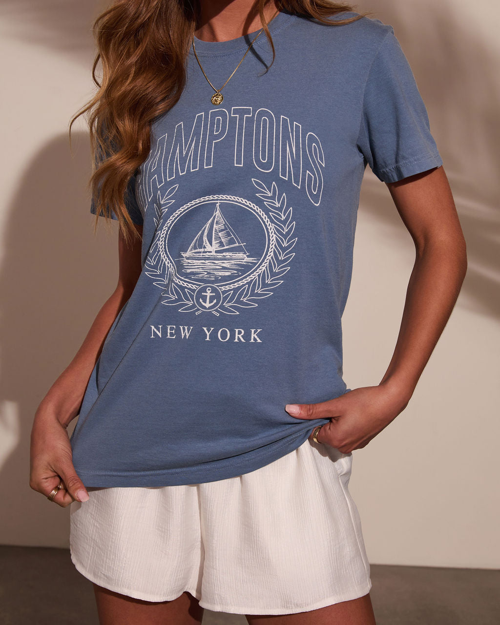 Hamptons Short Sleeve Graphic Tee-Vogue Logic