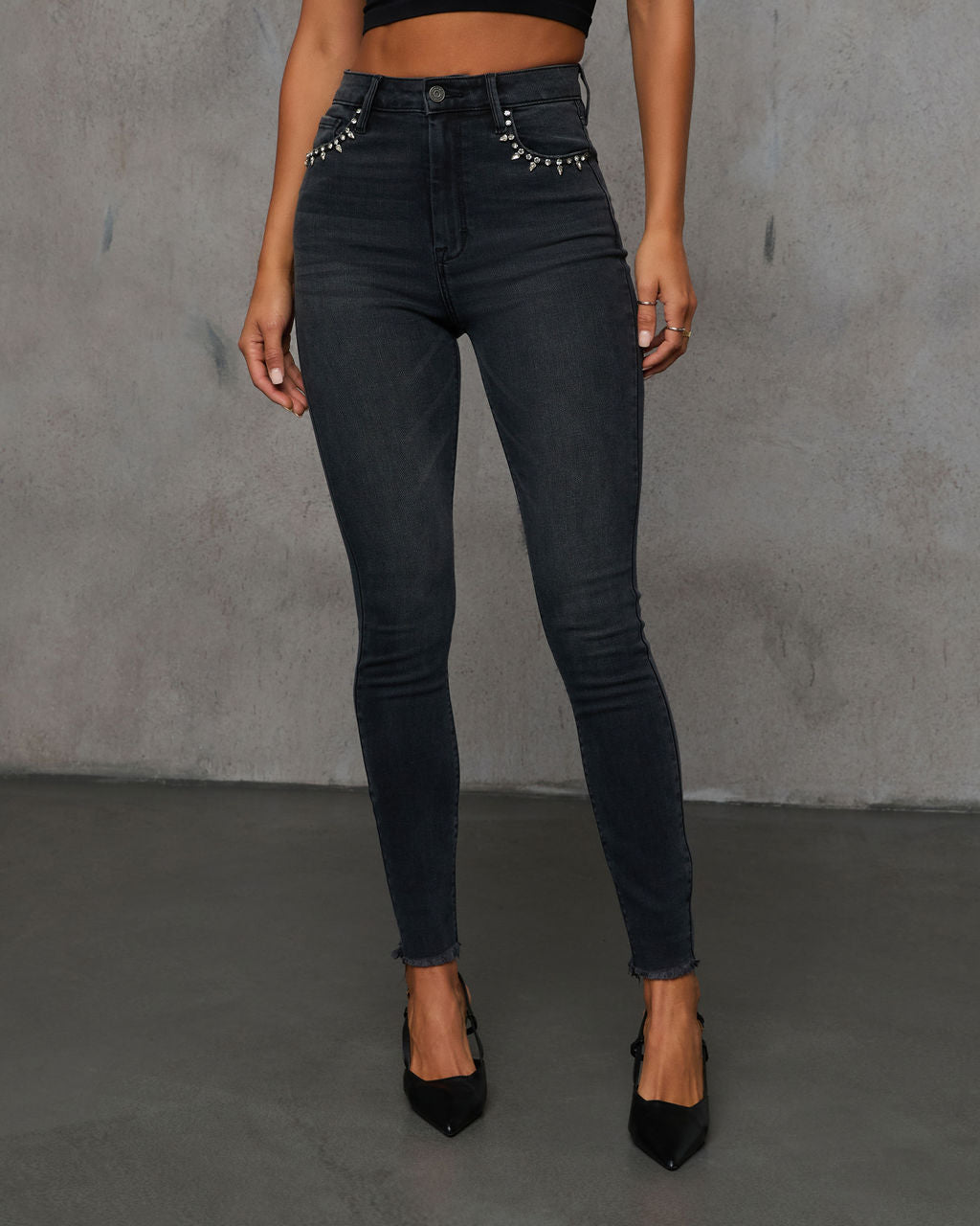 Strapped In Super Stretch High Rise Skinny Jeans-Vogue Logic