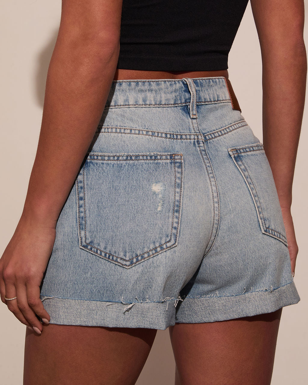 Mayven Cuffed Denim Shorts-Vogue Logic
