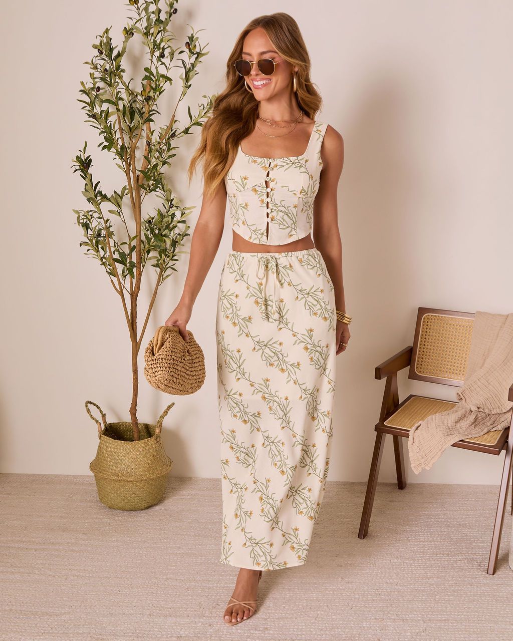 Sweet Surrender Floral Maxi Skirt-Vogue Logic